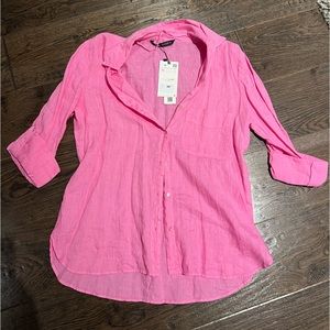 Zara linen button up